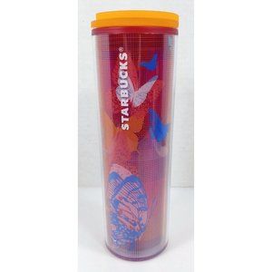 Starbucks: Pink Butterfly Tumbler - 16oz. Travel Cup w/ Lid - Spring 2022